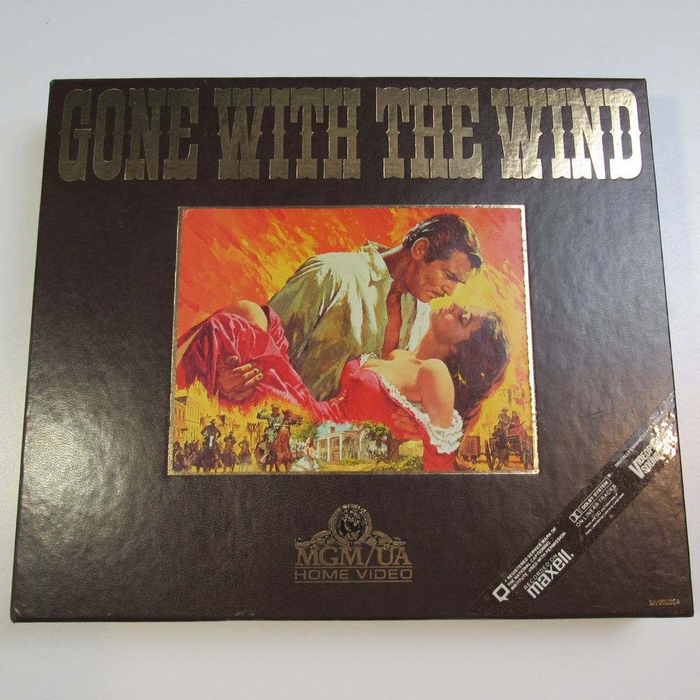 Gone With The‎ Wind VHS Tape Movie MGM/UA Home Video Maxell 2 Tape Set